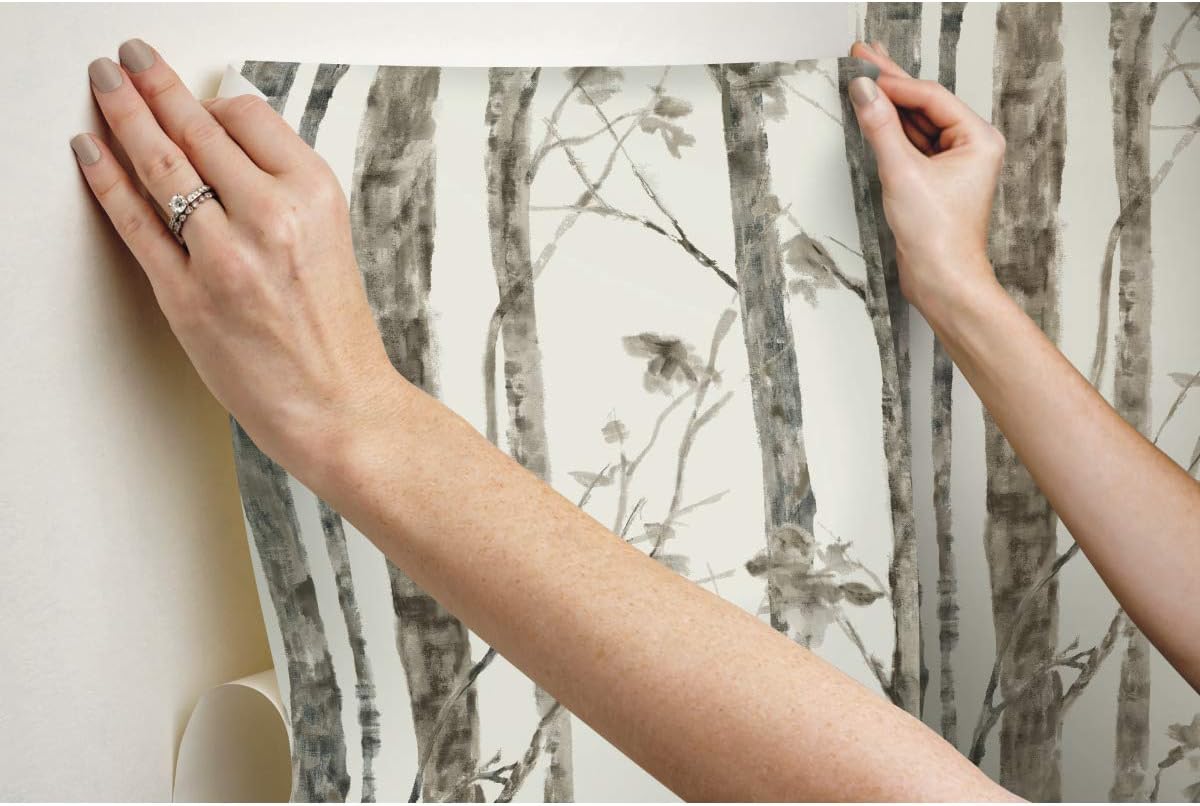 RoomMates Birch Trees Taupe Wallpaper Review