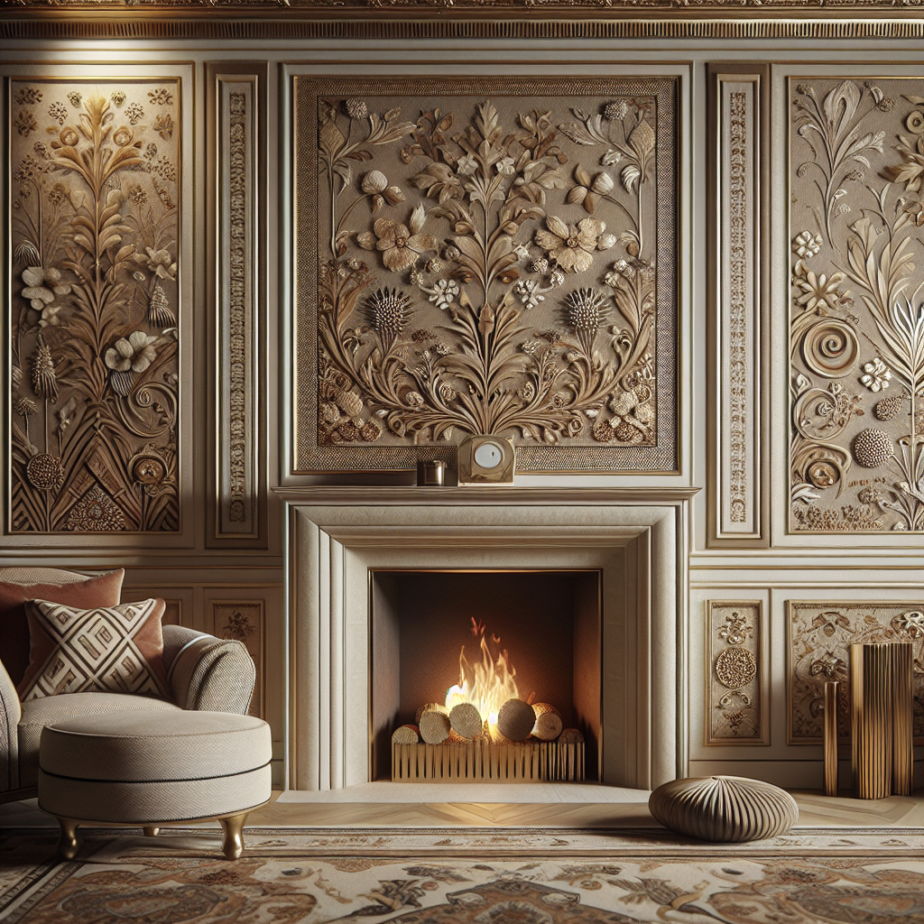 Wallpapering Fireplace Surrounds: Adding Warmth